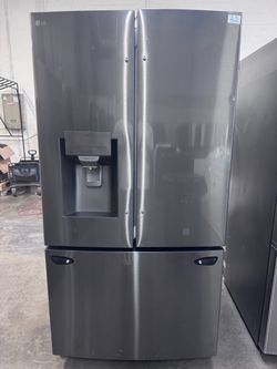 LG French Door Refrigerator Black Stainless