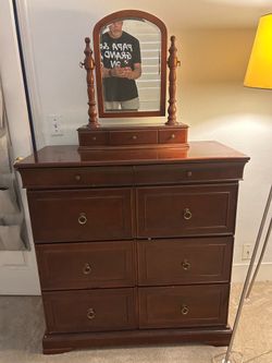 Dresser with mirror