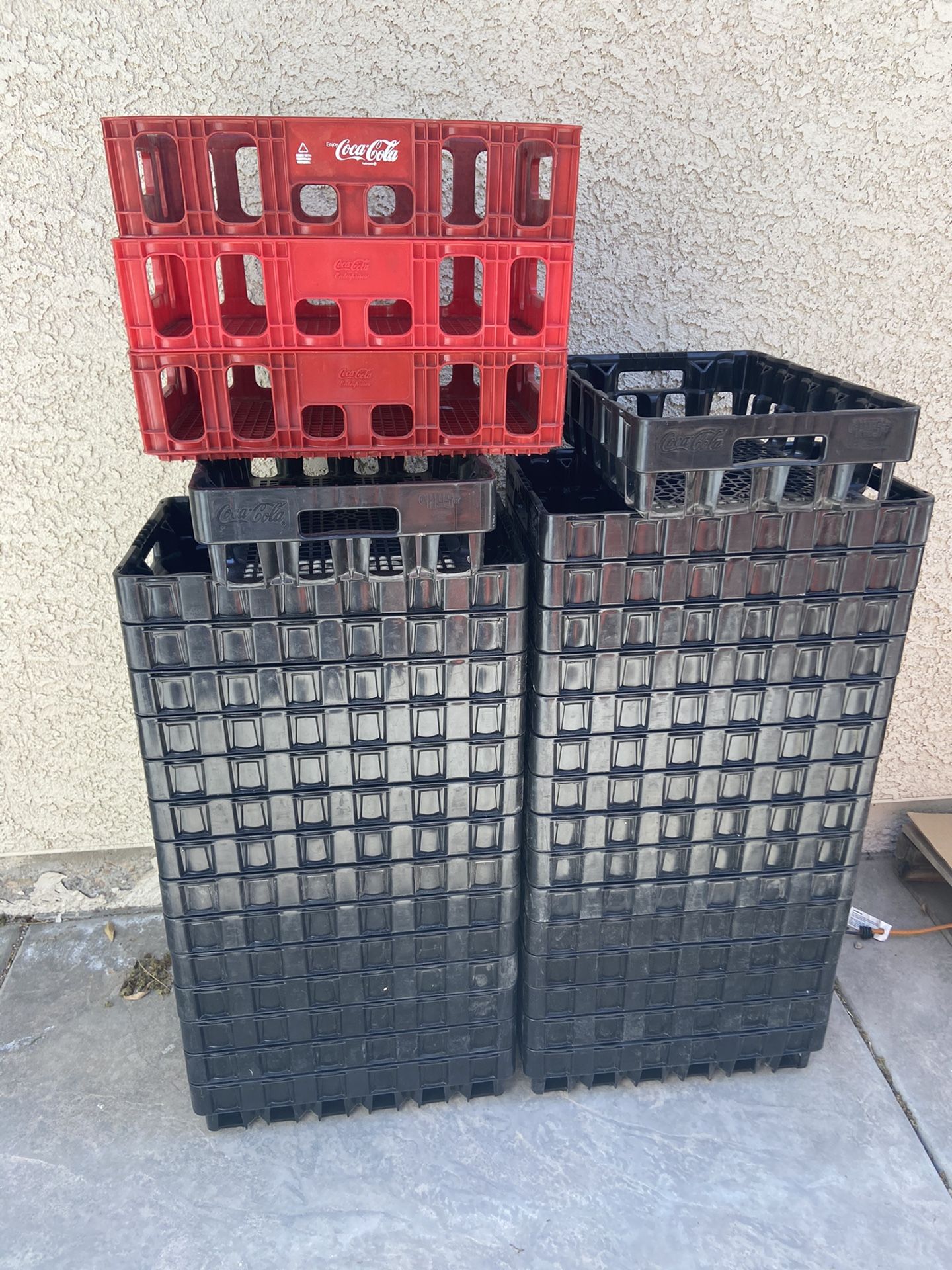 14 Coca-Cola Plastic Crates Collectible Storage