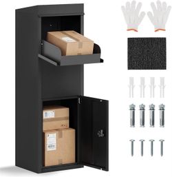 Outside Goplus Package Delivery Boxes, 14" x 12" x 43.5