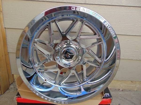 Chrome 20X12 Gear Offroad Rims 6X5.5 6X135 -44MM Offset