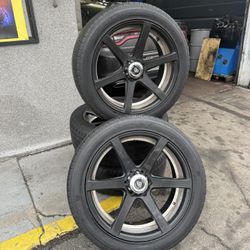 22 inch Black Rims and Tires for Chevy Tahoe, GMC & Cadillac Escalator 