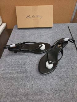 Elisabet Tang Black Kitten Heels Size 7 NEW NIB