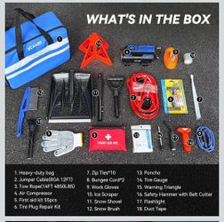 Car Emergency Safety Kit Bag