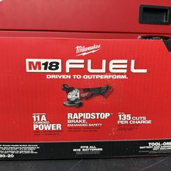 MILWAUKEE M18 FUEL 18V Lithium-Ion Brushless Cordless 4-1/2 in./5 in. Grinder w/Paddle Switch (Tool-Only)