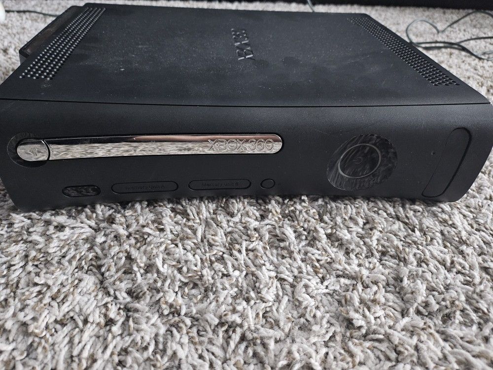 XBOX 360 LOT. 2 XBOX 360s with accessories and Dragon Ball games. Cash Only.