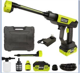 SEESE Cordless Pressure Washer and Single Port Charger Base, Bottle Portable Washer for Car,Home Cleaning & Garden Watering