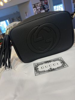 Black Leather GG Purse