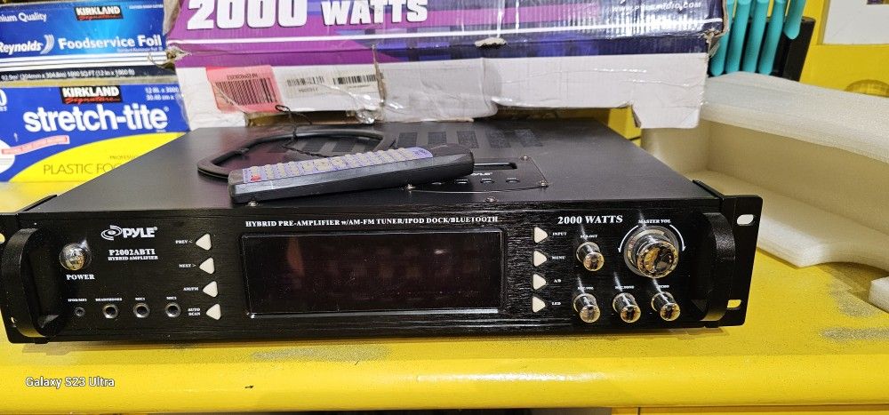 Vintage Pyle 2000 watt hybrid pre amplifier Am/fm Tuner Made Japan/USA Great