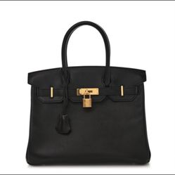 Hermes Birkin 30 bag black with gold hardware