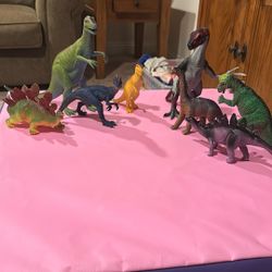 Eight Dinosaur Toys