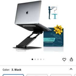 Lifelong Ergonomic Adjustable Laptop Riser - Fits 10-17 Inch Laptops & MacBooks - Portable Desk Stand