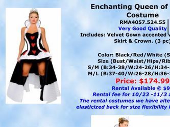 Halloween Costume ❤️ Enchanting Queen of Hearts Costume – $125 OBO ❤️