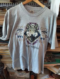 Vintage eagle products west virginia wolf shirt