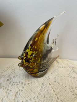 Art Glass Angelfish Figurine
