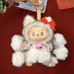 Two Toned Gray Nine-tailed Fox Labubu