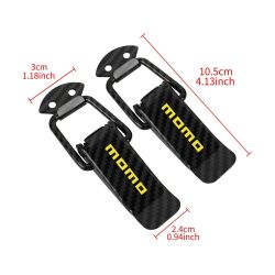 Brand New Universal Momo Carbon Fiber Car Bumper Trunk Fender Hatch Lids Quick Release Fastener