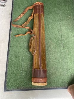 Vintage 1920’s Collector Rare stove top Leather and Canvas Golf Bag