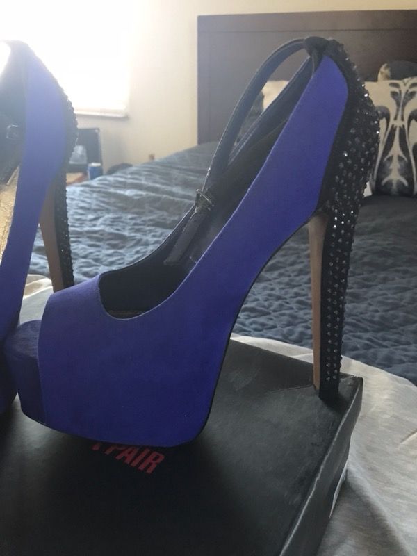 Wild Pair blue suede heels