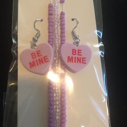 $12 Ea Valentines Earrings And Seeded Bracelet. 