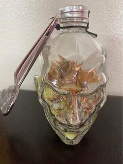New “The Drunken Diablo Witch’s Brew Margarita” Glass Jug & Strainer 3 1/2” W x 6 1/2” H