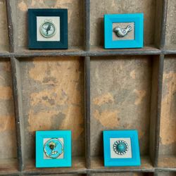 š¦ Darling handmade mini hand-painted wood easel framed artwork for decoration or printers trays