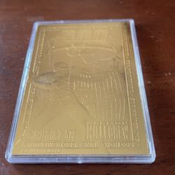 Harmon Killebrew 23 karat gold trading card
