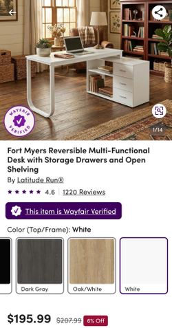 White LShaped desk