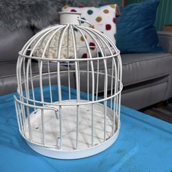 White Decorative Bird Cage 