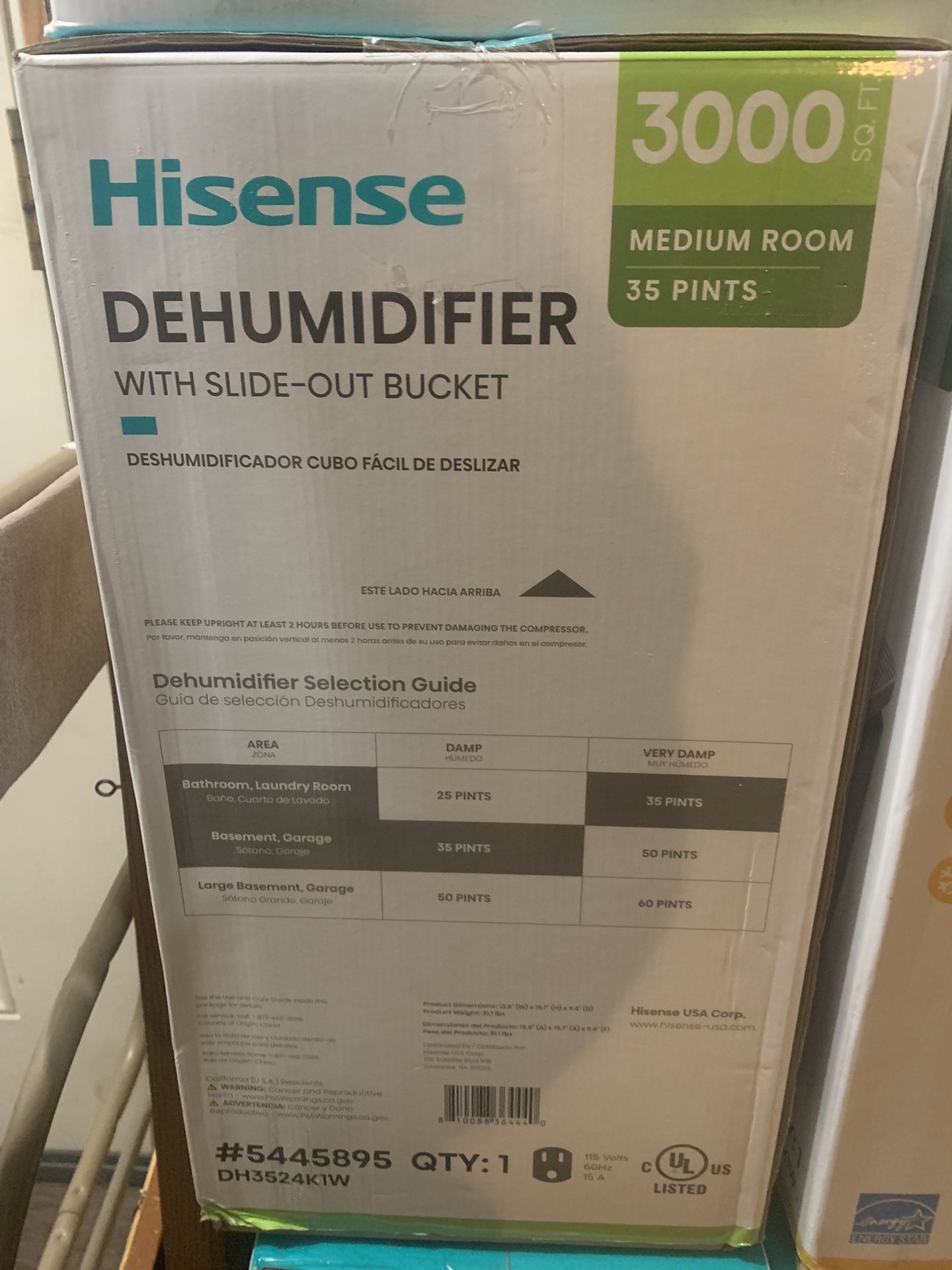 Hisense Dehumidifier-35 Pints