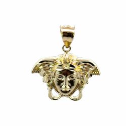 Men’s or Women’s 10k Yellow Gold 1” Inch Greek Lady Medusa Head Pendant for Necklace GP3134925