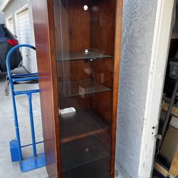 Wooden curio cabinet