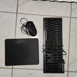 Keyboard, Mouse, And Mouse Pad