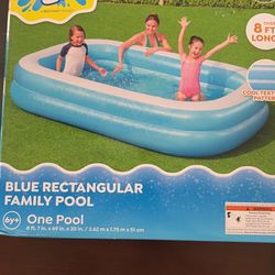 New!!! Blue Rectangular Family Pool