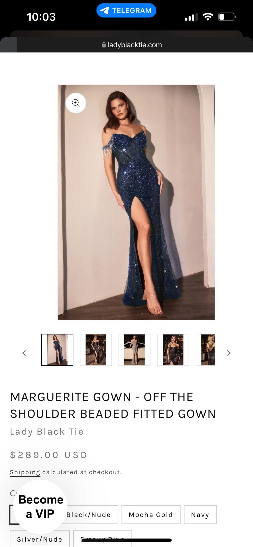 Lady Black Tie - Prom Dress (Size 0 - 2)