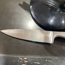 HITOMEN Kitchen Knife Set, Knife Set with Block, Knife Block Set with 5  Stainless Steel Knives, Stab Body Man Knife Block Plastic Holder