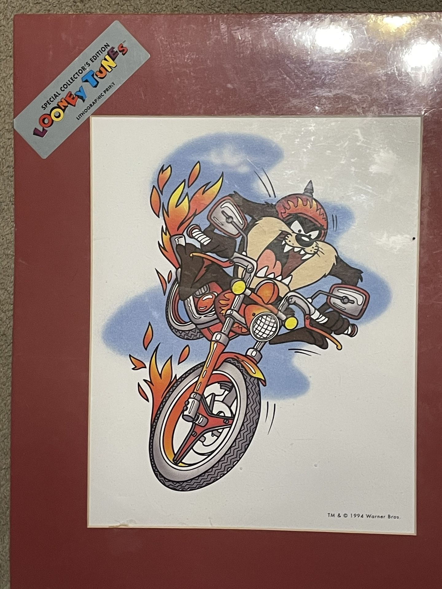 Looney Tunes TAZ Lithographic Print