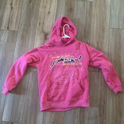 Pink Small Sp5der Hoodie 