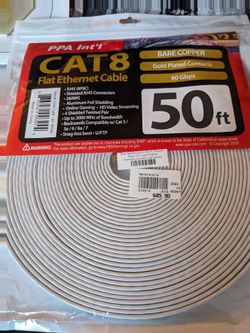 Cat8 Flat Ethernet Cable 50ft