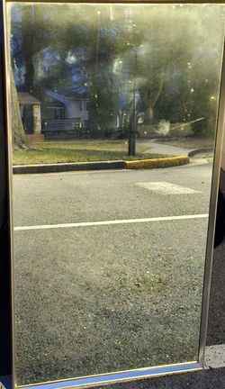 mid-century modern minimalist mirror
