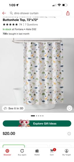Target Dino Shower Curtain 
