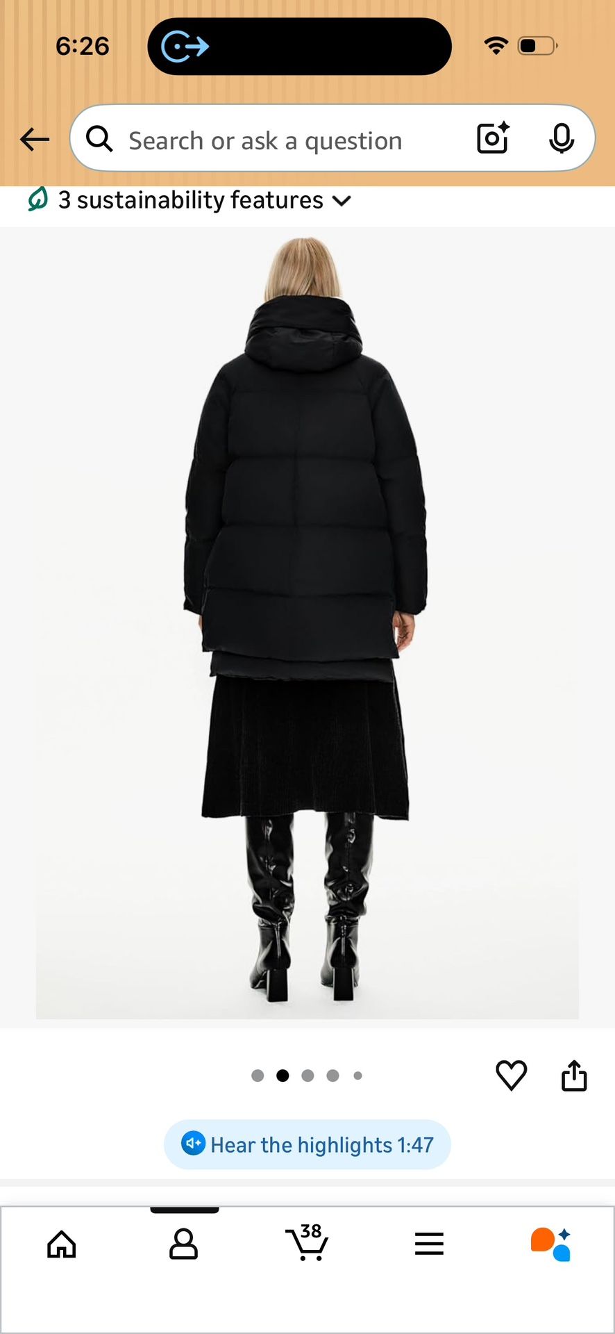 Orolay women’s Thickened Down Jacket - 2XL