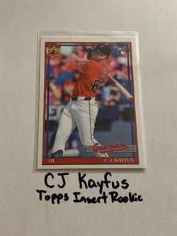 CJ Kayfus Cleveland Guardians 1st Baseman Topps Short Print Insert Rookie Card.