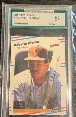 1988 Fleer Update Roberto Alomar Rookie Card Graded 9.0