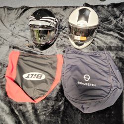 2 Motorcycle Helmets 