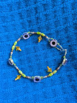 Handmade Beaded Eye Necklace