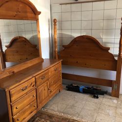 FULL / QUEEN BED FRAME AND DRESSER 