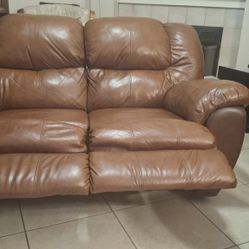 Leather Love Seat Recliner Chair Sofa Plush Soft