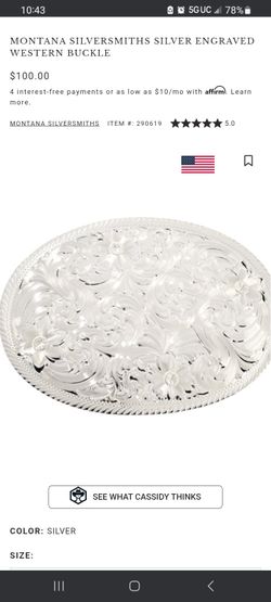 Belt Buckle  -Maker: Montana Silversmith