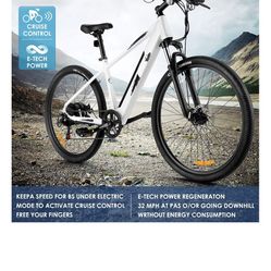 Generic 27.5 In. 36V Electric Mountain Bike, 350W E-Bike for Adults, Commuter Bicycle with Removable Battery, Professional Shimano 21-Speed Gears Dirt